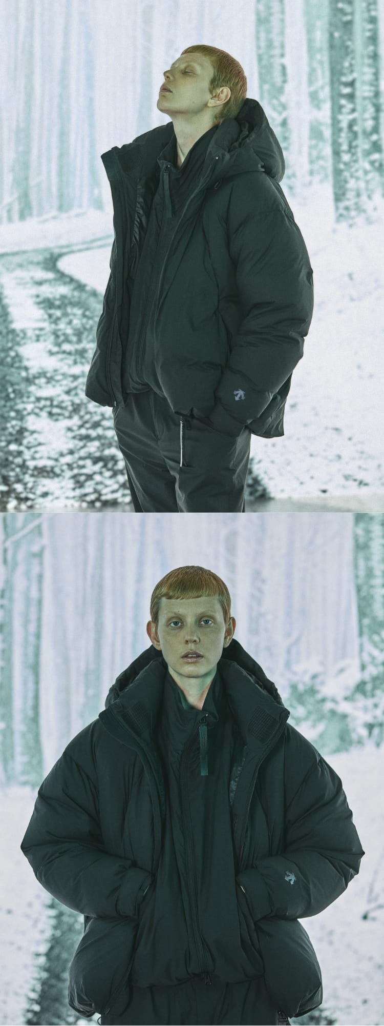DESCENTE × N.HOOLYWOOD COMPILE DOWN JACKET ブラックの着用スタイリング