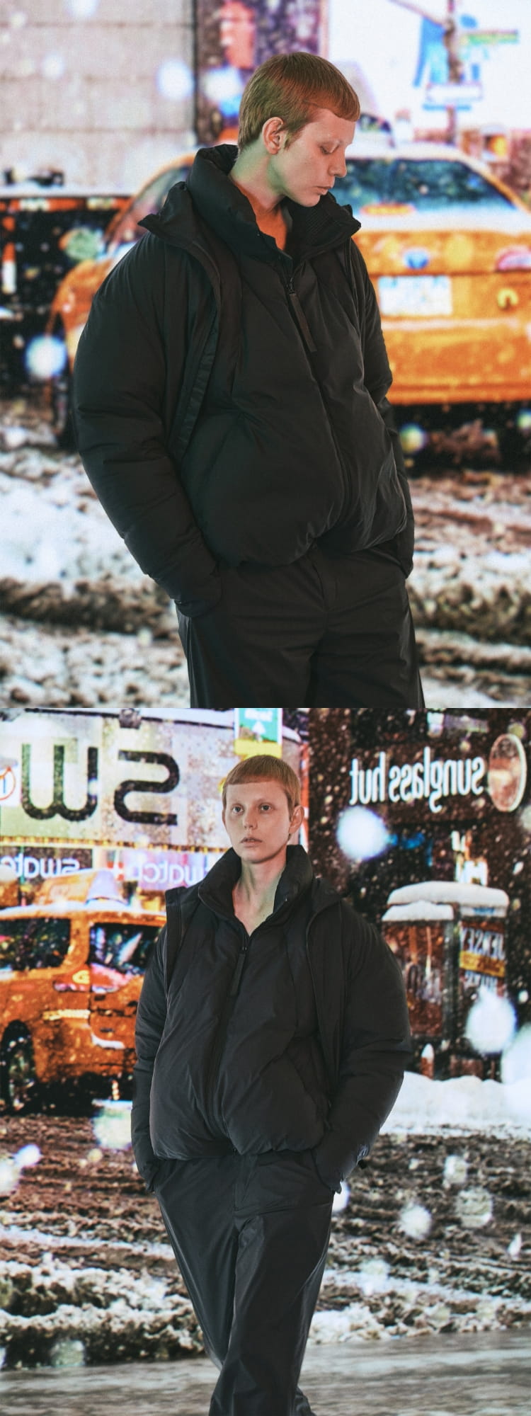 DESCENTE × N.HOOLYWOOD COMPILE INSULATED JACKET ブラックの着用スタイリング