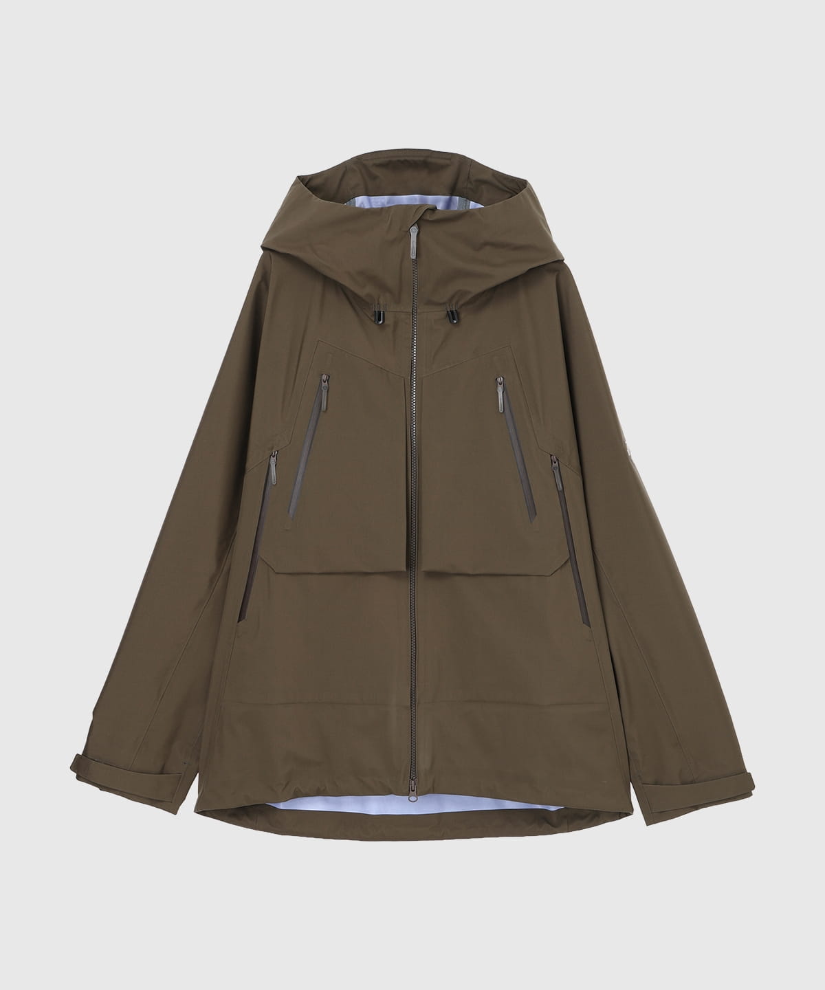 DERMIZAX 3L SHELL JACKET ZENCHIKEI カーキの正面