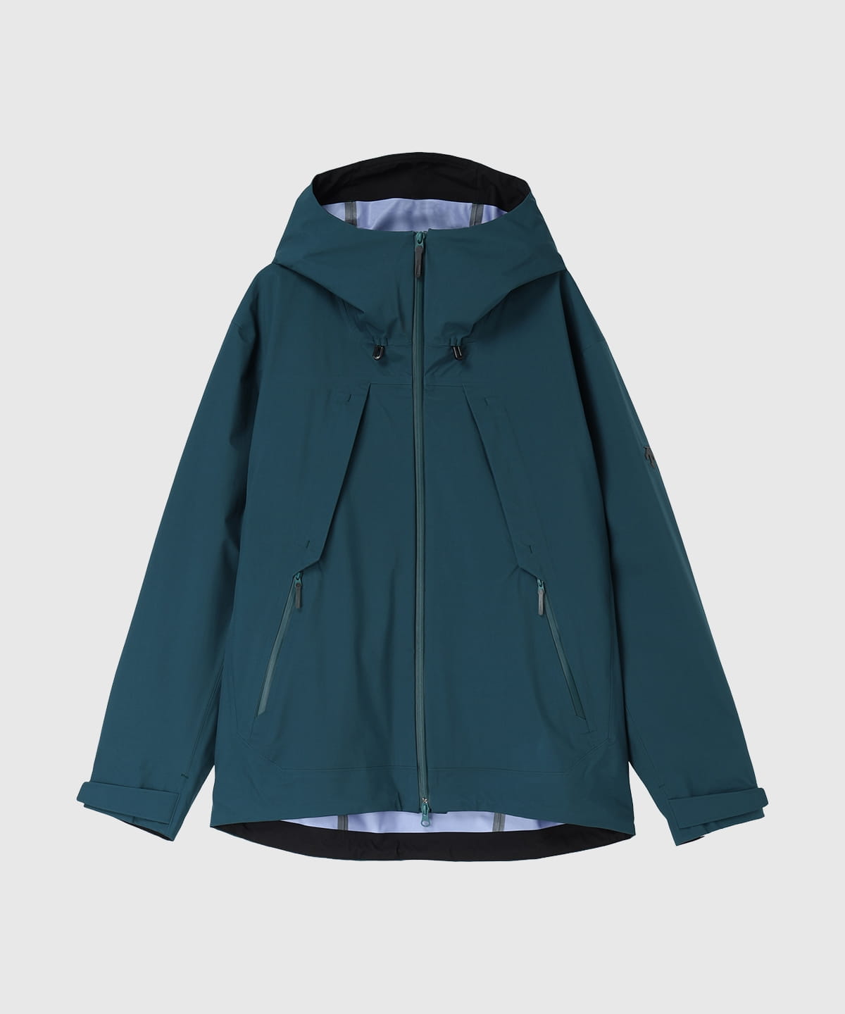 DERMIZAX 3L SHELL JACKET ZENCHIKEI VZ. ブルーグリーンの正面