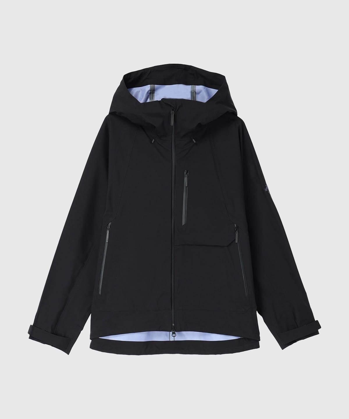 DERMIZAX 3L SHELL JACKET ZENCHIKEI LD ブラックの正面