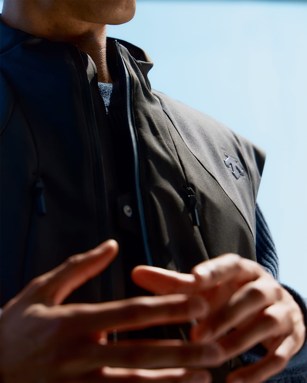 VEGAN LEATHER 2WAY DOWN JACKET